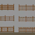 Wooden Railings With Various Decorative Patterns And Classic Designs For Home Decoration