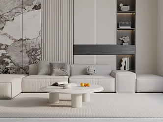 Modern three-seat sofa 3d model