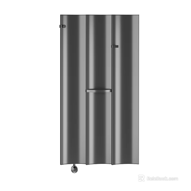 Modern Black Steel Radiator For Home Heating With Sleek Design And Efficient Performance 3d model 