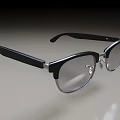 Stylish Black Frame Eyeglasses With Clear Lenses And Modern Design Elements 3d model