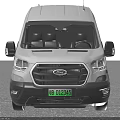 Silver Ford Cargo Van With Modern Design And Spacious Cargo Area 3d model