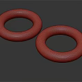 Two Durable Green Circular Rings For Sports Equipment Fitness Training