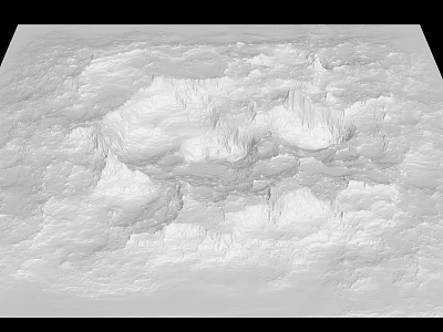 Rugged Mountainous Terrain With Rolling Hills And Eroded Rock Formations 3d model