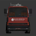 Red Black Horse Tanker Truck With Silver Tank And Warning Signs
