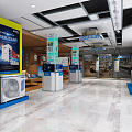 Modern store air conditioning exhibition hall 3d model