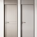 Modern Hinged Doors With Four Different Wood Grains And Colors For Interior Design