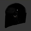 Tactical Sci Fi Helmet With Metallic Stripe Design And Sleek Surface Details