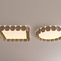 Ceiling Lights With Wooden Design In Various Shapes 3d model