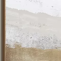 Modern Abstract Canvas Painting With Beige White Gold Brown Textured Tones