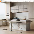 Modern Bar Chair Combination Bar Counter 3d model
