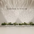Elegant Modern Decorative Lights For Fashion Clothing Display With Cacti Plants