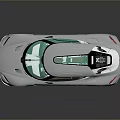 White Sports Car With Sleek Modern Design And Blue Tinted Windows