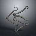 Sturdy Metal Hardware Tools Hooks With Curved Design For Industrial Use