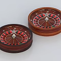 Classic Wooden Roulette Wheels For Casino Entertainment With Numbered Slots And Metal Pointers