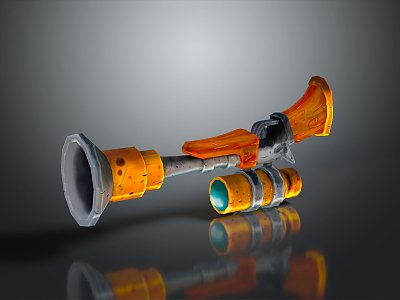 Sniper rifle sight sniper rifle sci-fi sniper rifle semi-automatic rifle combat rifle 3d model