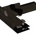 Modern Multiplayer Sofa Corner Sofa 3d model