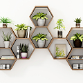 Nordic Wall Storage Rack Storage Rack Flower Rack Board Rack 3d model