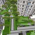 Serene Residential Landscape With Lush Green Areas Water Features And Walking Paths