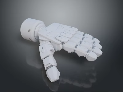 Detailed Game Movie Character Mechanical Arm 3D Model with Mechanical Joints 3d model