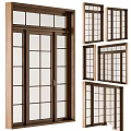 Wooden Frame Glass Windows With Different Styles And Grid Designs For Home Use
