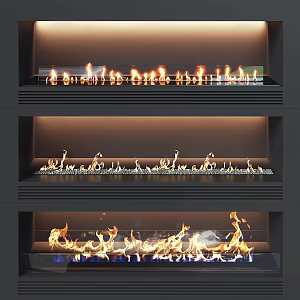 Modern Fireplace 3d model