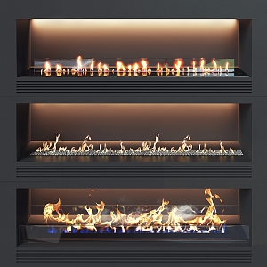 Modern Fireplace 3d model