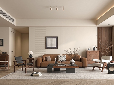 Middle Style Living Room 3d model