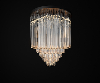 Modern crystal lamp 3d model