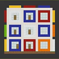 Colorful Multi Layer Building Blocks With Windows For Children's Play 3d model