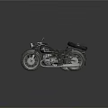 Vintage Green Motorcycle with Sidecar Classic Design Leather Seat and Headlight
