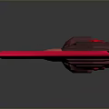 Stylish Red Blade Weapon Sword With Black Decorative Patterns And Red Black Hilt