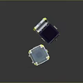 Transparent Square Equipment Boxes With Colorful Borders Open Lid Internal Layers On Reflective Black Background