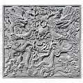 Intricate Traditional Dragon Cloud Stone Relief Carving With Detailed Patterns