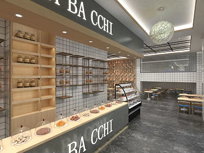 Nordic Sweet Shop Coffee Shop 3d model