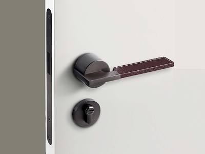 Modern Door Handle Leather Door Handle Split Door Lock Door Handle 3d model