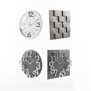 Clock Decorative Wall Decorative Clock Combination 3d model