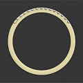 Elegant Gold Ring Set With Small Diamonds On Dark Background With Reflection
