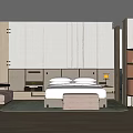 Modern Hotel Room Interior With King Size Bed Floor To Ceiling Window And Seating Area
