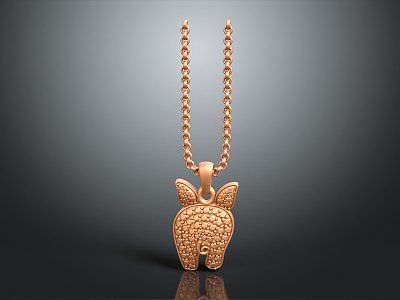 Modern Necklace Piggy Pendant Piggy Pendant Ornament model