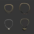 Stylish Silver And Gold Necklaces With Heart And Cross Pendants For Daily Use