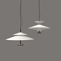 Modern Layered Pendant Lights With White Shades For Minimalist Interior