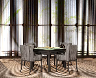Modern Mahjong Table and Chair Casual Table and Chair Mahjong Table 3d model