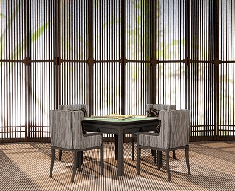 Modern Mahjong Table and Chair Casual Table and Chair Mahjong Table 3d model