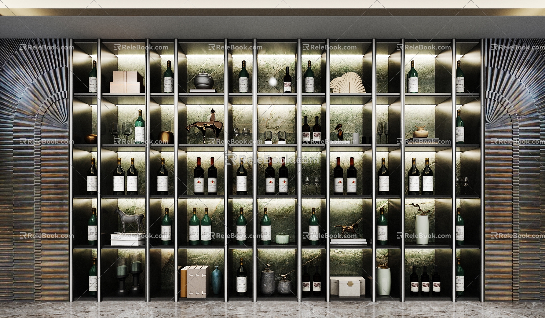 New Chinese Wine Cabinet 3d model