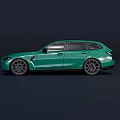 Green Sporty Station Wagon With Sleek Body Lines And Alloy Wheels