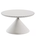 Functional Tables With Conical Base And Round Wooden Top In Various Sizes 3d model