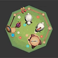 Modern game character sheep gray wolf pleasant goat 3d model