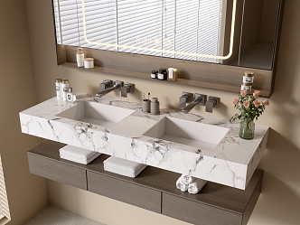 Modern Bathroom Cabinet Bathroom Basin Bathroom Ornaments 3d model