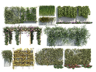 Vines As Versatile Decor For Walls Arches And Vertical Gardens 3d model