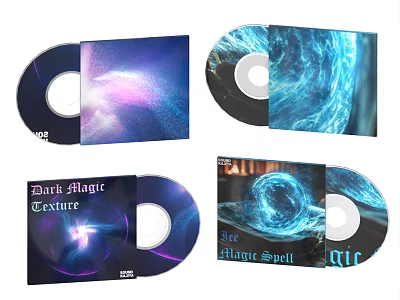 Board Game Entertainment CD Disc Cover Design With Dark Magic Texture And Ethereal Spell Elements 3d model